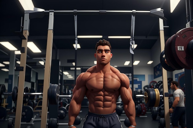 UltraRealistic 8K Image of Intense Weightlifting Session