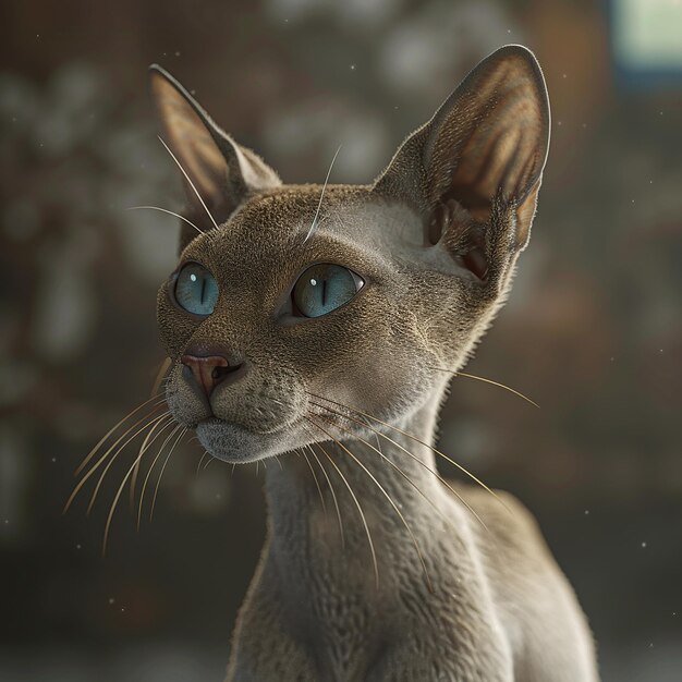 ultrarealistic full body oriental cat 8k ultra cinematic ultradetail