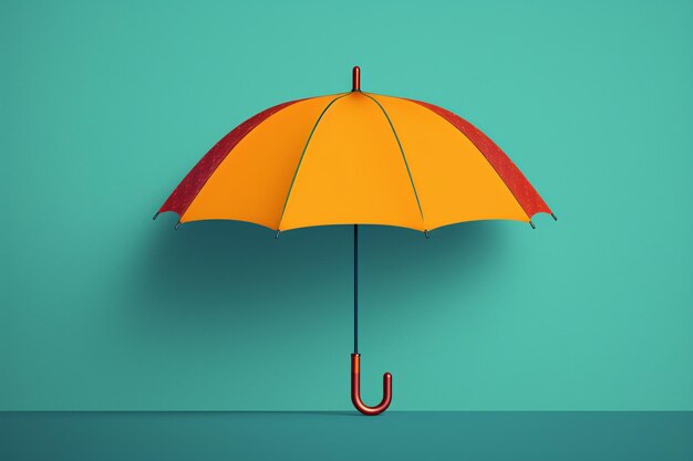 Photo an umbrella on a blue background