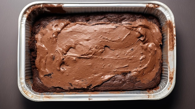 Unbaked Chocolate Brownie in a Tin All Ingredients Included