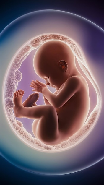 Photo the unborn baby in uterus