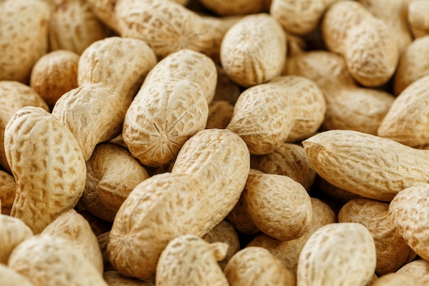 Uncleaned inshell peanuts. 