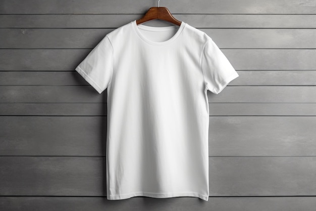 Uncomplicated Design White Tshirt Mockup with White Background