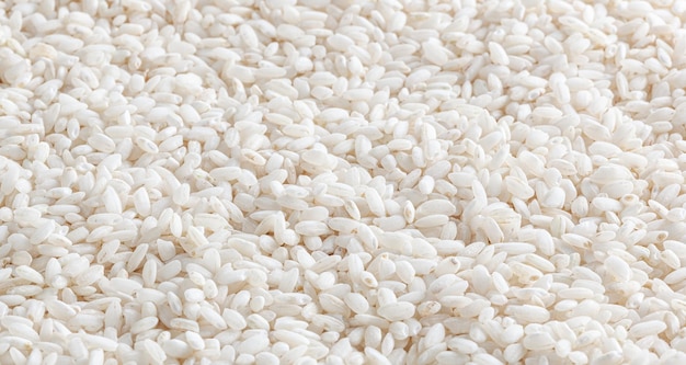 Uncooked arborio rice background