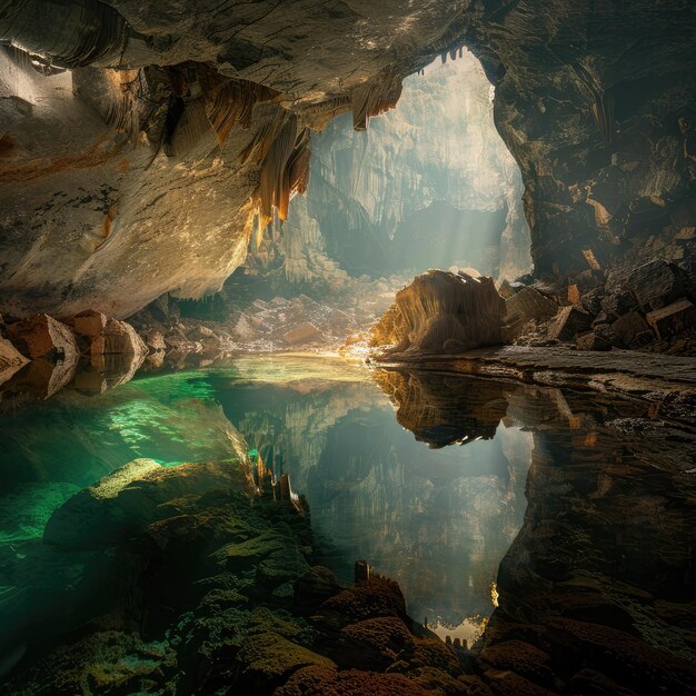 Photo underground cave hidden wonders beneath the earth