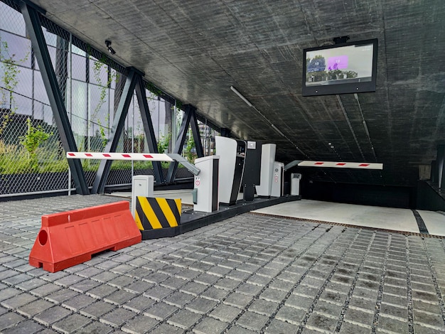 Underground garage parking entrance