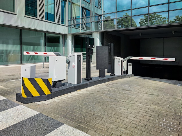 Underground garage parking entrance