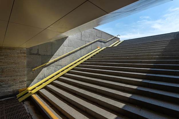 Underground stairs with access for wheelchairs