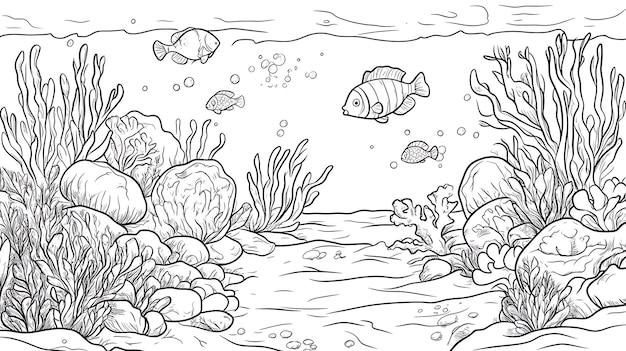 Photo undersea world marine series coloring pages for all ages