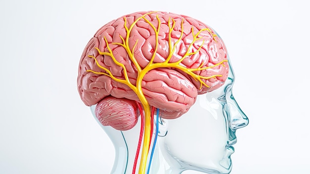 Photo understanding the anatomy of a human stroke detailed brain areas affected by cerebrovascular incident