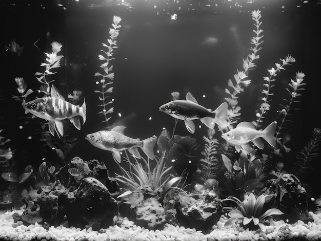 Photo underwater aquarium scene