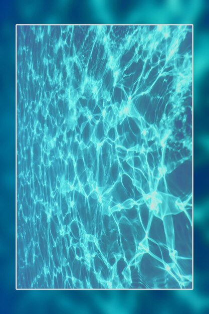 Underwater background white border frame water surface blank text box