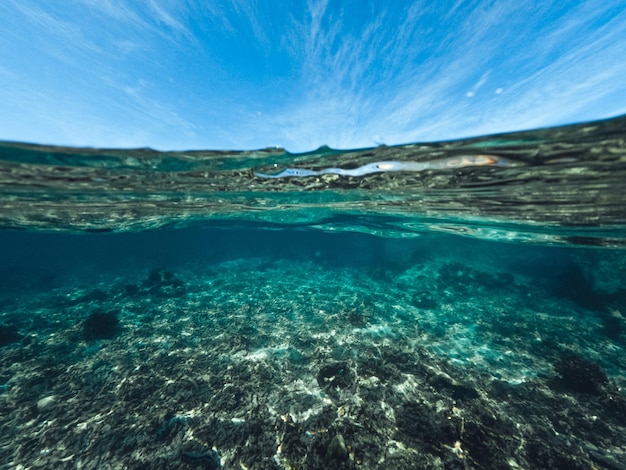 Underwater at the beach on the island