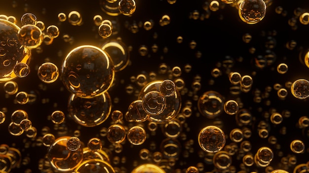 Underwater bubbles premium photo