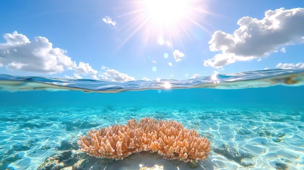 Photo underwater coral reef paradise