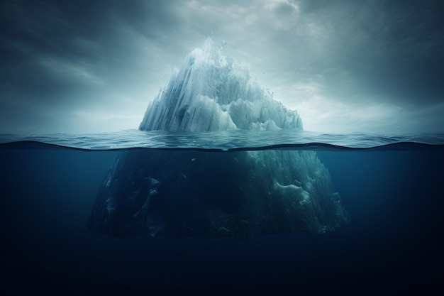 Underwater iceberg warming Generate Ai