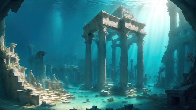 Underwater Lost City bottom of the Ocean