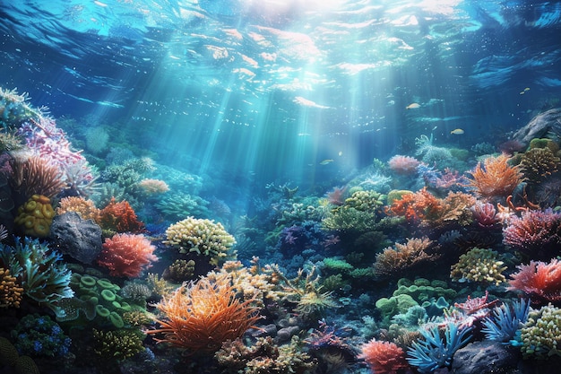 Underwater paradise vibrant coral reef ecosystem