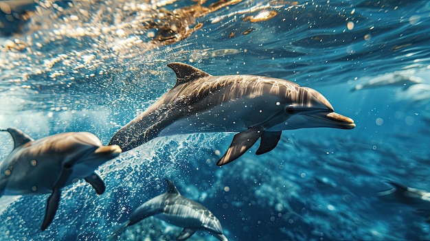 underwater sea scape leaping