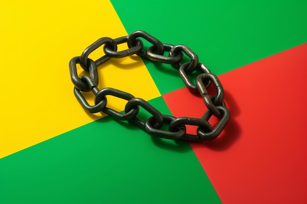 Uneteenth Independence Day Chain is a symbol of liberation from slavery Generative AI illustration