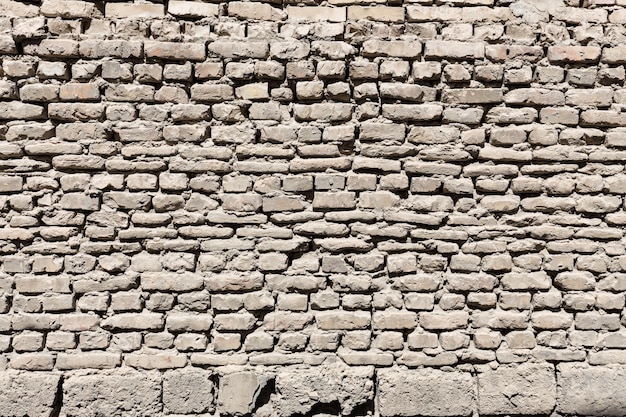 Uneven surface of a brick wall Bukhara Uzbekistan