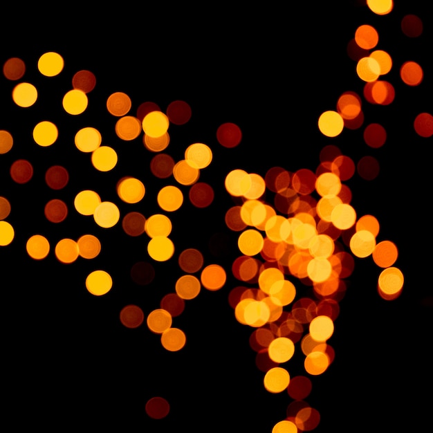 Unfocused abstract orange bokeh lights