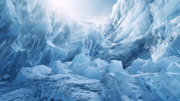 Unforgiving chilly surface of ice sheet Creative resource AI Generated