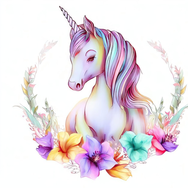 Unicorn' Christmas Blessings Generative AI