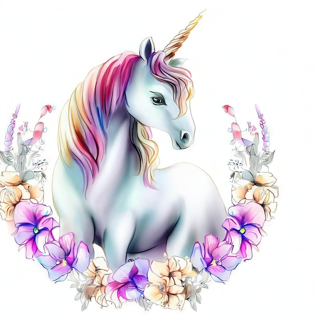 Unicorn' Christmas Magic Generative AI