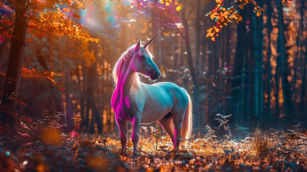 Unicorn in Gradient Background Realistic Fantasy Photography animal wallpaper wildlife background