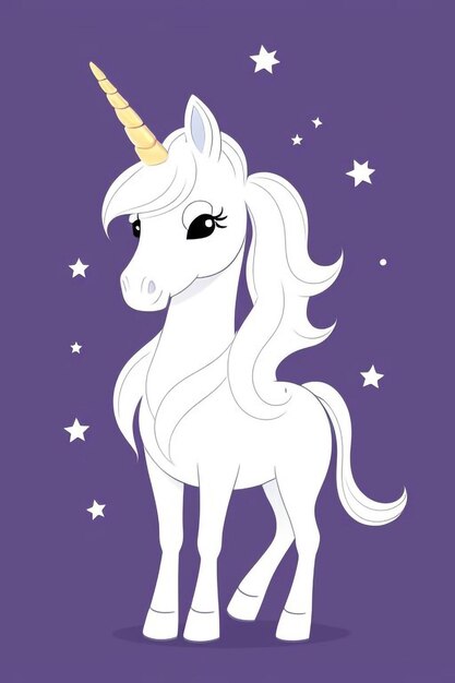 Photo a unicorn with a horn on its head is shown