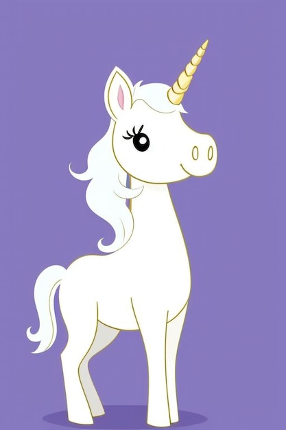 Photo a unicorn with a horn on its head