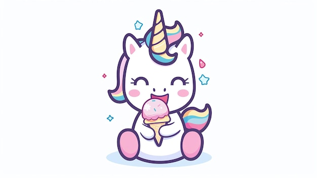 Photo unicorn with a rainbow on his head and the words unicorns