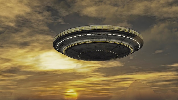 Unidentified flying object Futuristic spaceship