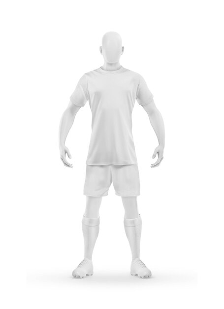 Uniform Soccer Front View on white background