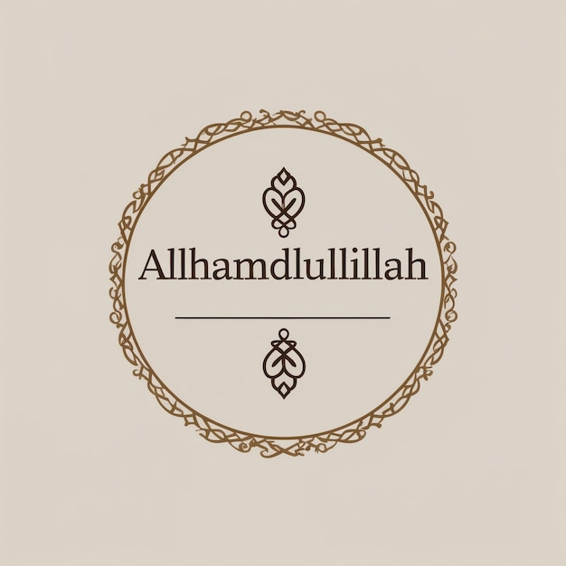 Photo unique alhamdulillah vectors for inspirational art