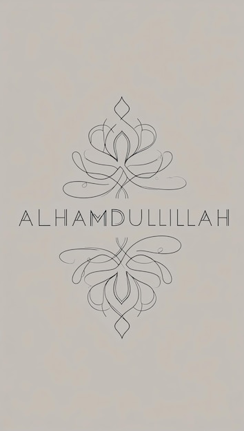 Photo unique alhamdulillah vectors for inspirational art