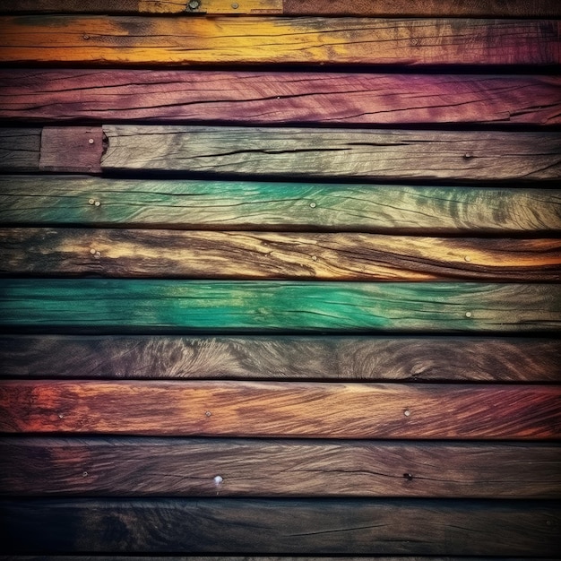 Unique Colorful Wooden Texture Background