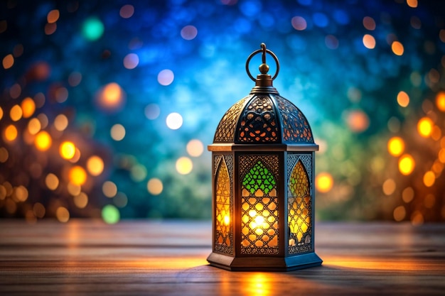 unique design of ramadan lamp photo