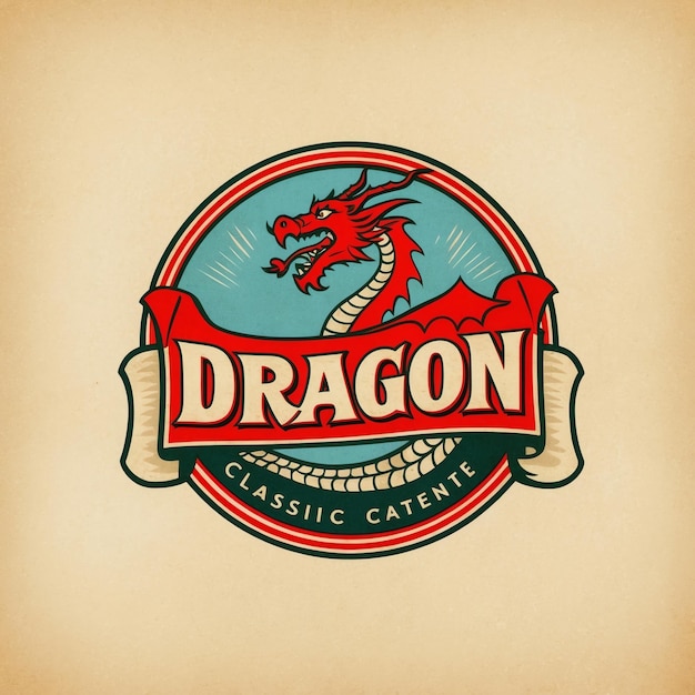 Photo unique dragon logo for creative companies