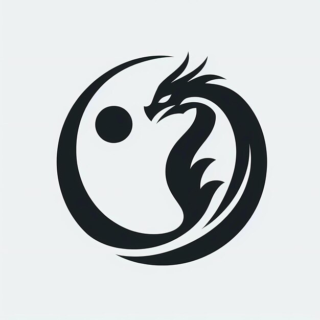 Photo unique dragon logo for creative companies