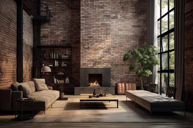 The unique layout of the brick walls aesthetic look