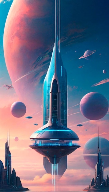 A unique mobile background image based on futuristic world