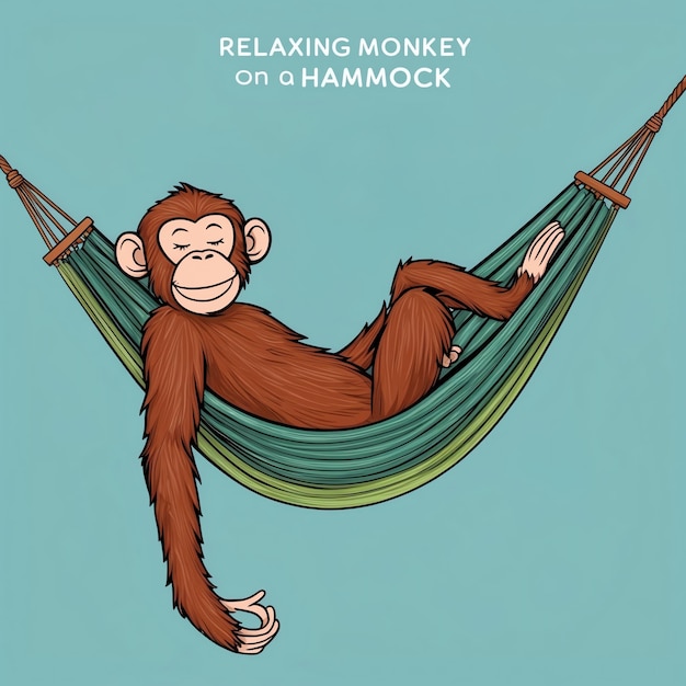 Photo unique monkey clipart with fun and expressive characters