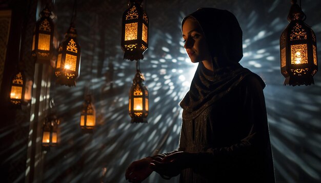 a unique perspective of Ramadan by focusing on the shadow play created by moonlight and lanterns