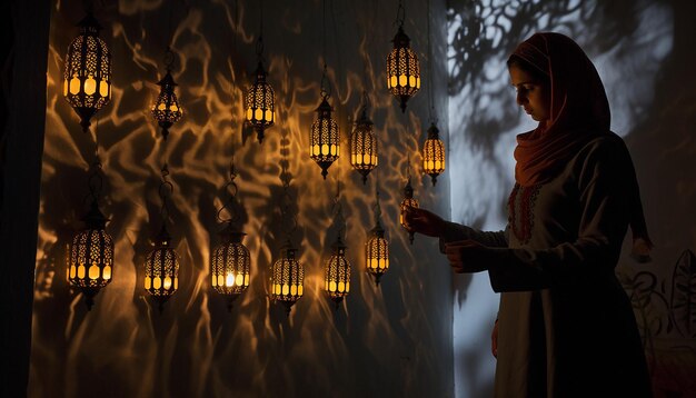 a unique perspective of Ramadan by focusing on the shadow play created by moonlight and lanterns