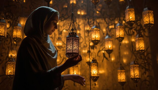 a unique perspective of Ramadan by focusing on the shadow play created by moonlight and lanterns