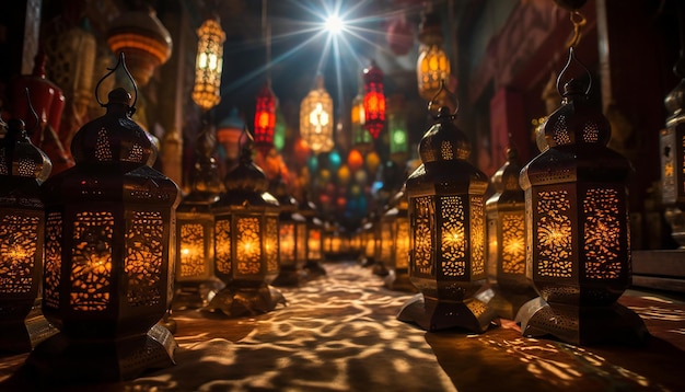 a unique perspective of Ramadan by focusing on the shadow play created by moonlight and lanterns