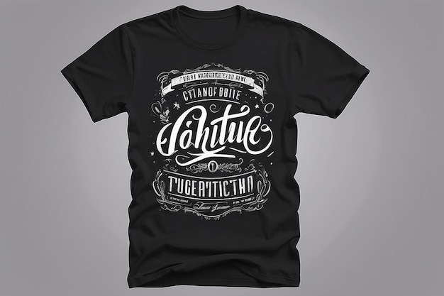 unique typography logo t shirt design