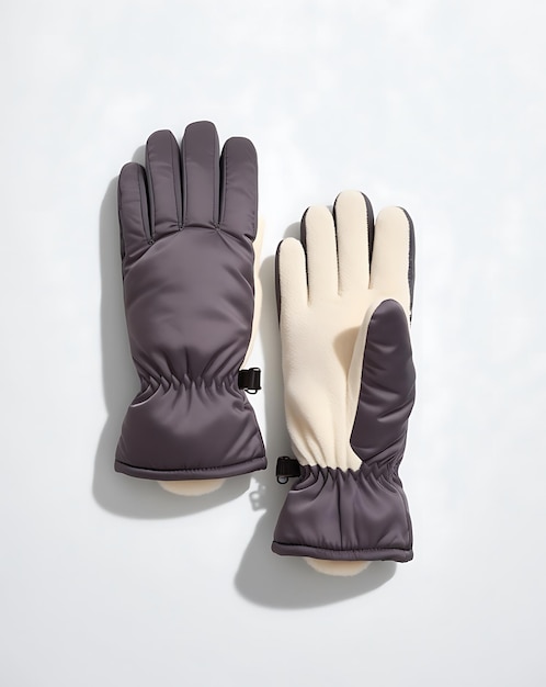 Unique Winter gloves all color isolated on white background